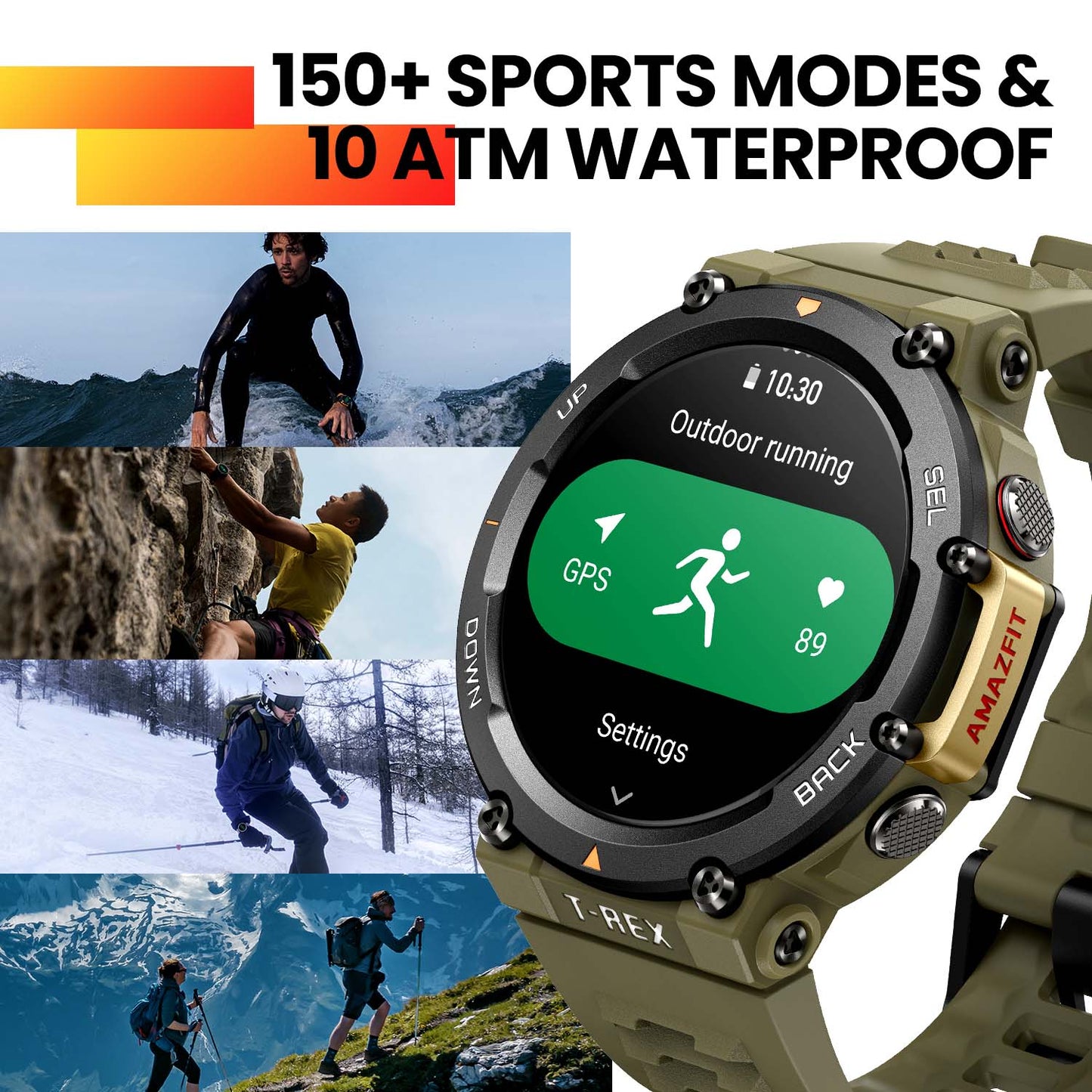 [world Premiere] Amazfit T Rex 2 Outdoor Smartwatch 150+built-in