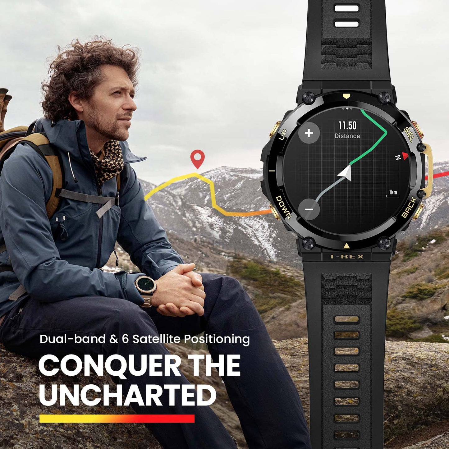 [world Premiere] Amazfit T Rex 2 Outdoor Smartwatch 150+built-in