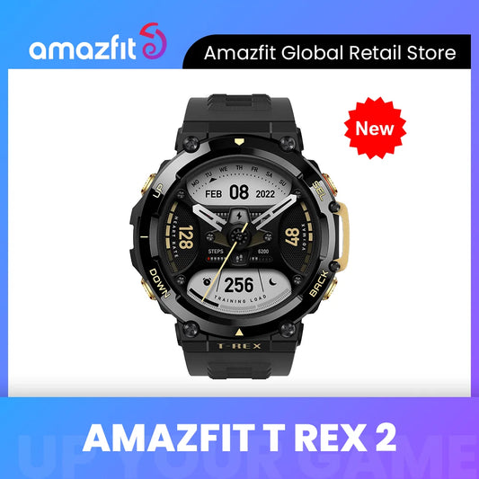 New Amazfit T Rex 2 Outdoor GPS Smartwatch T-Rex 2 Dual Band Route